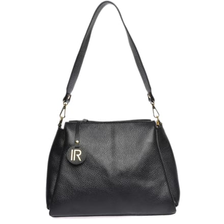 Isabella Rhea Zwart Rundleer Tas