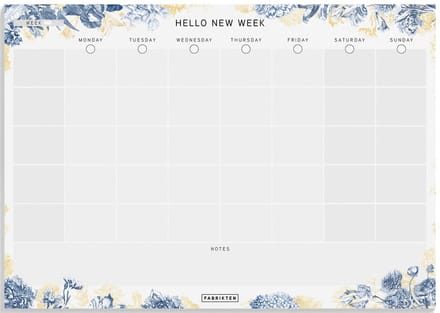 Fabrikten Weekplanner Delfts - A4 - Familieplanner