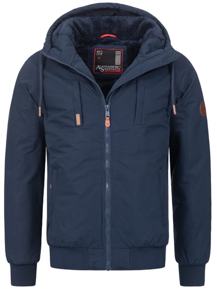 Alessandro Salvarini heren winterjas AS-320 met teddyvoering & capuchon – warm & stoer