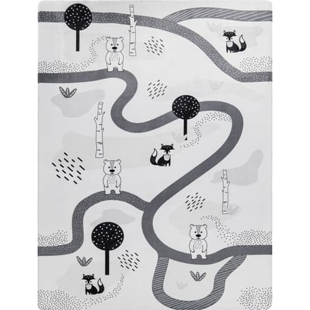 Kindertapijt wasbaar Chiko wit 80x150 cm