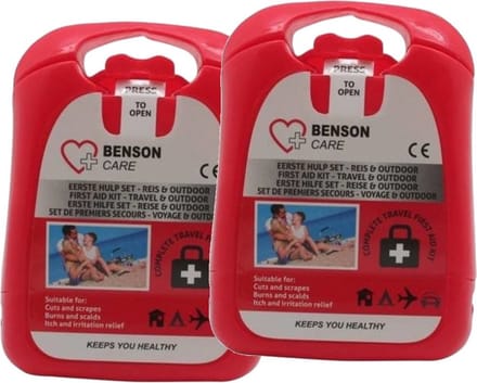 2x EHBO reiskit / compacte eerste hulp verbanddoos - outdoor / reis - verbanddoos / first aid kit