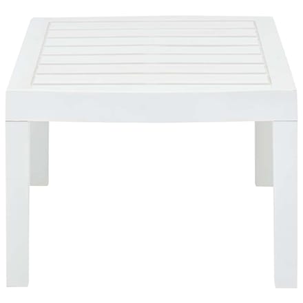 vidaXL - Tuintafel - 78x55x38 - cm - kunststof - wit
