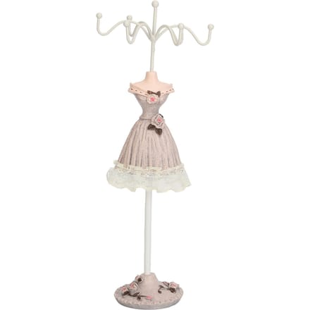 Mannequin Jurk Sieraden Display Standaard Model Jurk Oorbellen Ketting Sieraden Organizer Decoratief beige