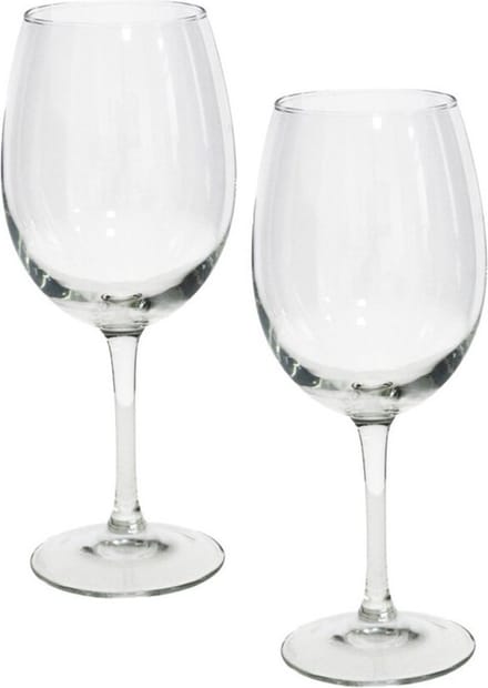 Gerimport Wijnglazen - 6 stuks - glas - 580 ml - voor rood en wit
