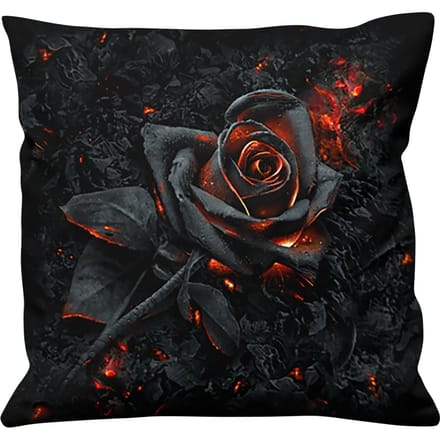Spiral - Gothic Kussens - Burnt Rose - voor Geen - zwart