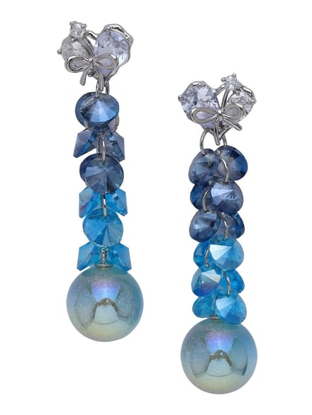 AVANT-GARDE PARIS Oorbellen - Statement - Dangle - Rhodium Plated - 6.7 cm - Speelse Elegantie