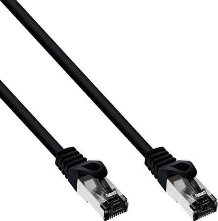 InLine® Patchkabel, S/FTP (PiMf), Cat.8.1, 2000MHz, halogeenvrij, zwart, 0,3m