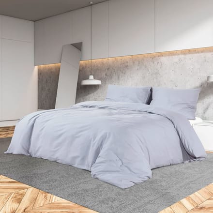 vidaXL - Dekbedovertrekset - lichtgewicht - 155x220 - cm - microvezel - grijs