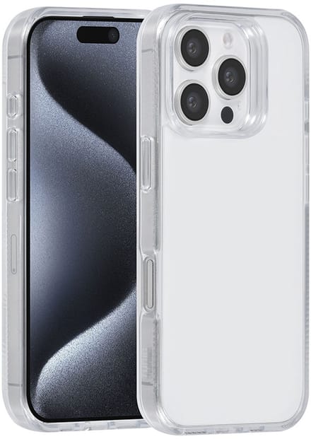 TUNIQ telefoonhoesje voor Apple iPhone 16 Pro - Siliconen backcover - Wit