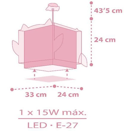 Dalber hanglamp LITTLE OWL, roze, E27
