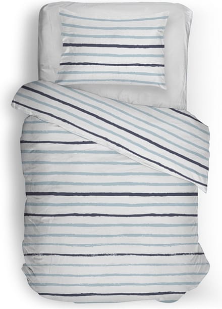 Snoozing Greta Dekbedovertrek - Eenpersoons - 140x200/220 cm - Blauw