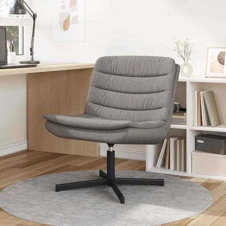 vidaXL - Draaistoel - Taupe - 63 - x - 75 - x - 76 - cm - Stof
