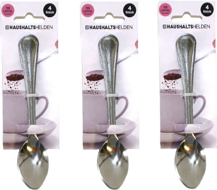 Haushaltshelden Koffielepels/theelepels - 12x - RVS - 15 cm