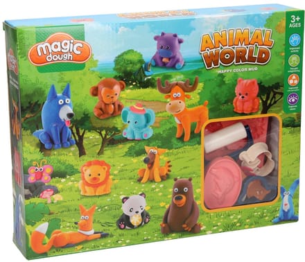 Kleiset Dieren Wereld - 6 Kleipotjes