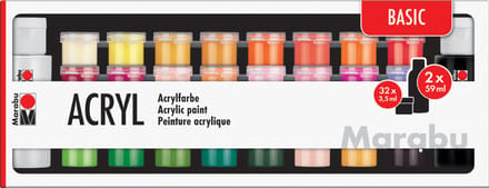 Marabu Acryl Basic Acrylverf 34 stuk(s)