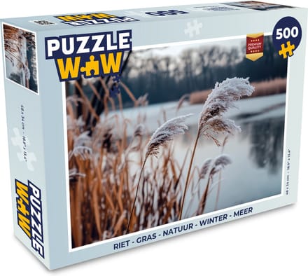 Puzzel Riet - Gras - Natuur - Winter - Meer - Legpuzzel - Puzzel 500 stukjes
