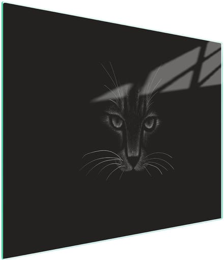 TMK ArtDeko Serie - Snijplank - 52x30 cm - Kat Motief - Gehard Glas