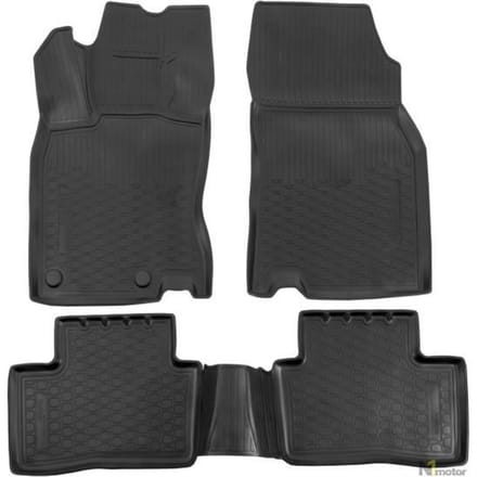 Doublures NORM | Tapis De Sol En Caoutchouc TPE Toutes Saisons Pour Renault Kadjar depuis 2015 noir