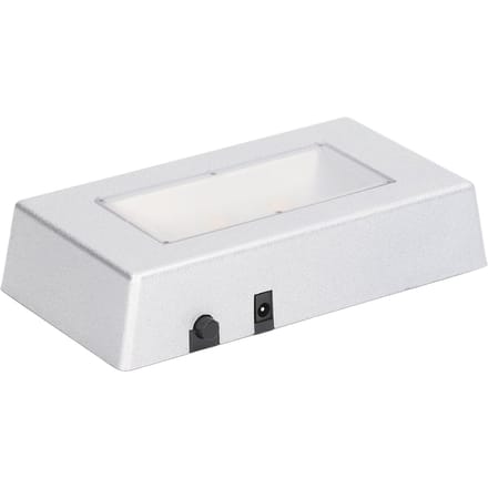 Base d'Affichage LED Éclairage Multi-Mode Argent Rectangulaire Base d'Affichage Lumineuse LED avec Câble USB pour Bijoux Cristaux white