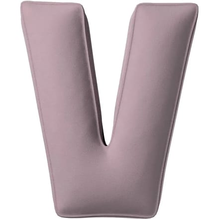 Kussen letter v Yellow Tipi Posh Velvet
