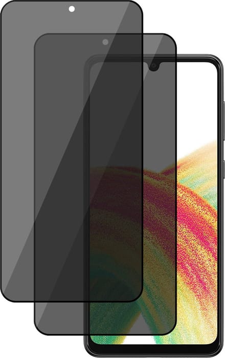 Privacy Screenprotector geschikt voor Samsung Galaxy A33 - 2x Gehard Glas Full Screen Tempered Glass Screen Protector