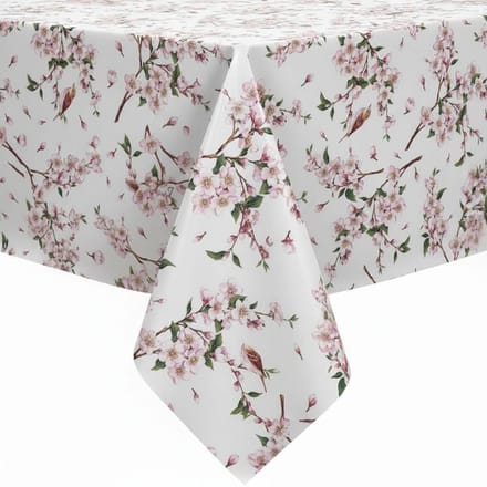 Protecttable - Tafelzeil Cherryblossom Birds 140x250cm - Tafelkleed Afwasbaar - Kunststof