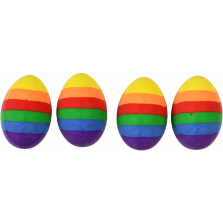 Regenboog eiergom Rex London (x4)