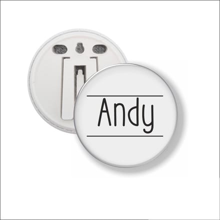 Button Met Clip 58 MM - Andy