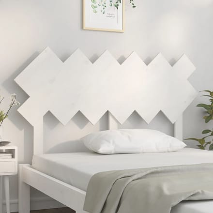 vidaXL - Hoofdbord - 132x3x81 - cm - massief - grenenhout - wit