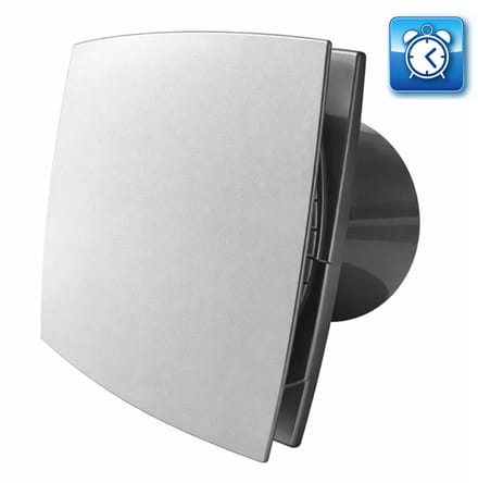 Vents Design badkamerventilator 125 mm - met Timer - Mat zilver