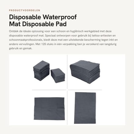 Wegwerp Mat - 125 Stuks - Waterdicht - Antivervuiling - Dubbellaags Composiet - 45x33 cm - Professionele Hygiëne - Tattoo Mat