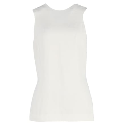 Khaite top met gekruiste rug in crèmekleurige viscose