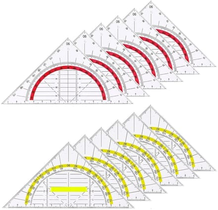 Dailygoods- Geodriehoek 12 Stuks - Flexibele Geodriehoek
