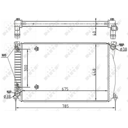Radiator, motorkoeling NRF 53105