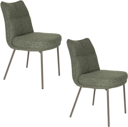 Housecraft Living Jacques Eetkamerstoelen Groen - Set van 2