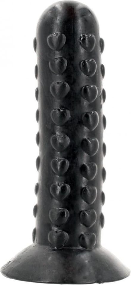 Gangbangster - Heart Attack - Dildo - 16 x 4,5 cm - PVC - Zwart