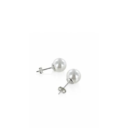 Dames Oorbellen Sterling Zilver 925 Natuurlijke Parel 9mm BIPE062