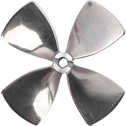 4-blads RC boot, 316 roestvrij staal 80 mm diameter voor modelboot, 1,2 mm spoed, 6 mm gat gray