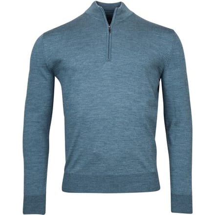 Baileys Trui Merino Wool Half Zip Single Knit Raf Blue / male