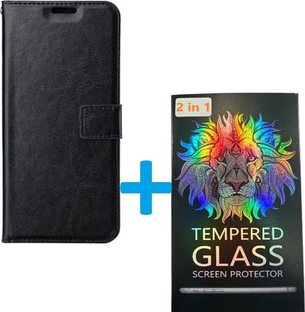 Portemonnee Book Case Hoesje + 2x Screenprotector Glas Geschikt voor: Motorola Edge Plus - Turquoise