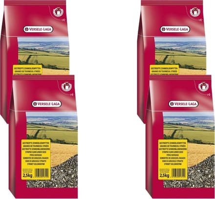 Versele-Laga Gestreepte Zonnebloempitten - Vogelvoer - 4 x 2.5 kg