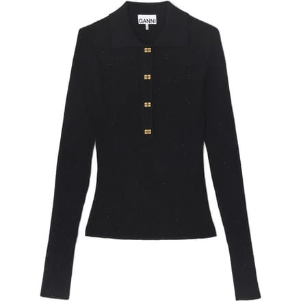 Ganni T-shirts en Polo Zwart