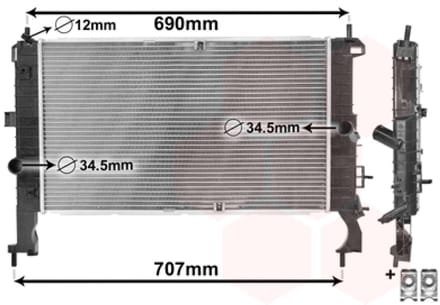 Van Wezel - RADIATOR VOOR OPEL MERIVA A 2003-2006 1300260