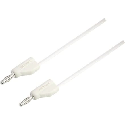 VOLTCRAFT MSB-300 Meetsnoer Banaanstekker 4 mm Silicone 2.00 m Wit 1 stuk(s)