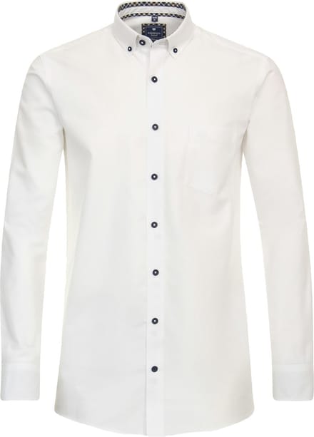 Redmond modern fit overhemd - twill - wit