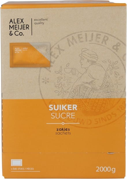 Alex Meijer Suikerzakjes - Doos 500 stuks x 5 gram