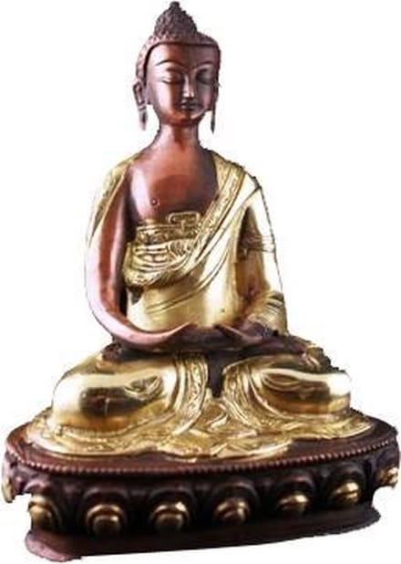 Boeddha Amithaba beeld tweekleurig - 20 cm - 1760 g