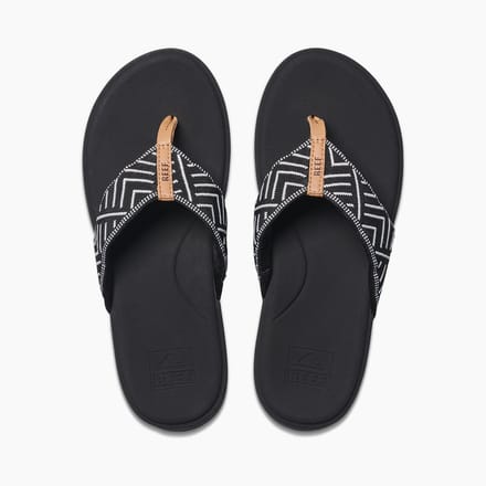 Reef CUSHION CLOUD TX BLACK GEO Dames Slippers - black geo