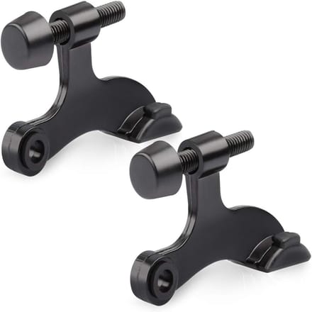Deurstopper-2 stuks-scharnierpen deurstopper-Verstelbare-zware-met zwarte rubberen stootranden