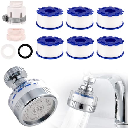 TIM® Waterfilter kraan - Waterfilter - Zilver - 5cm x 5cm x 7cm